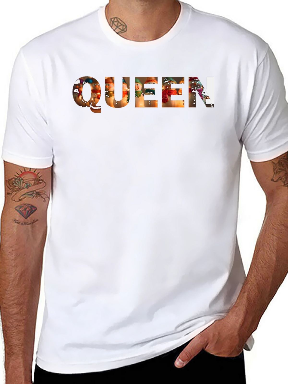 Queen Snowman T-Shirt - Festive Holiday Apparel
