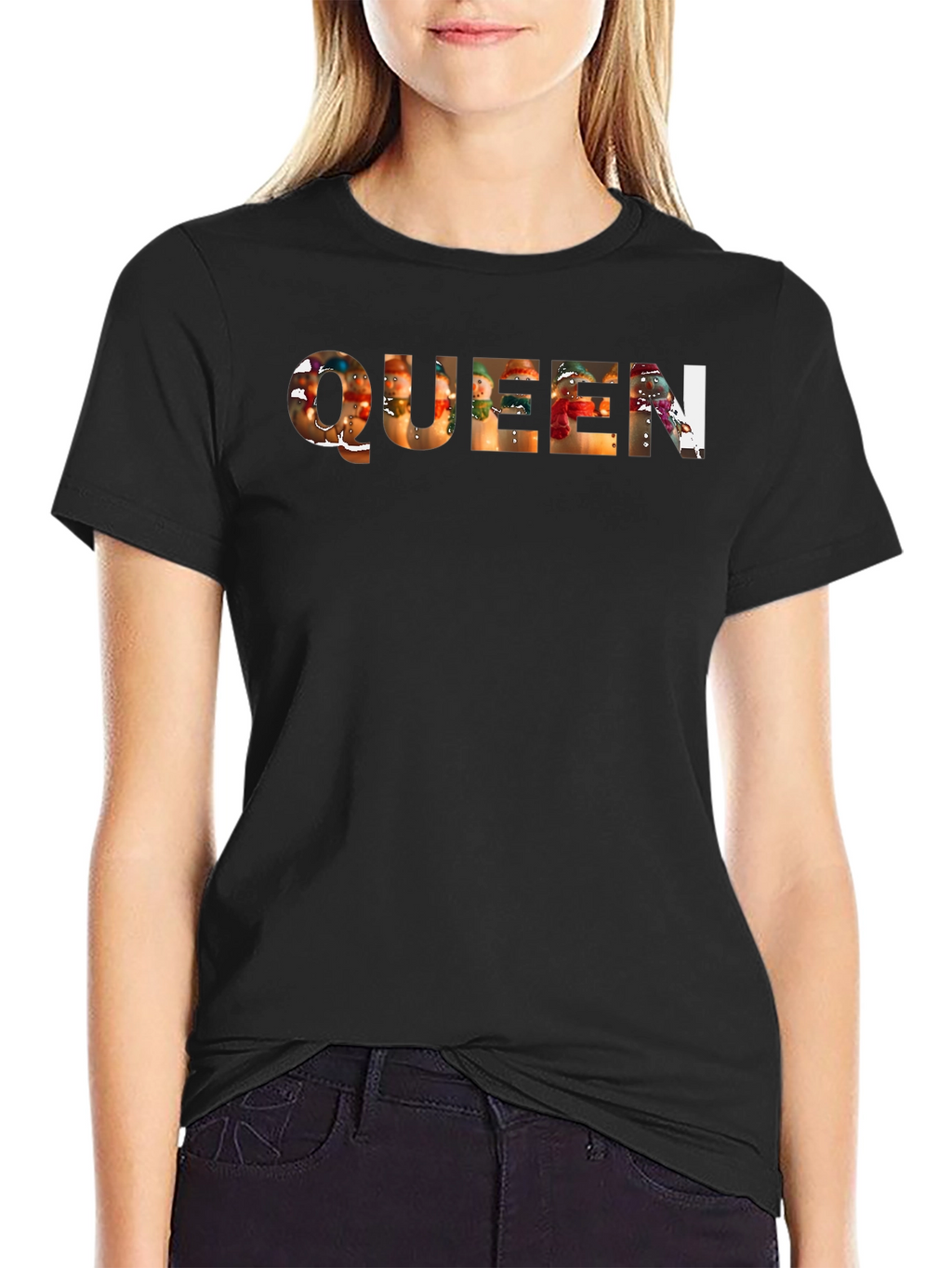 Queen Snowman T-Shirt - Festive Holiday Apparel
