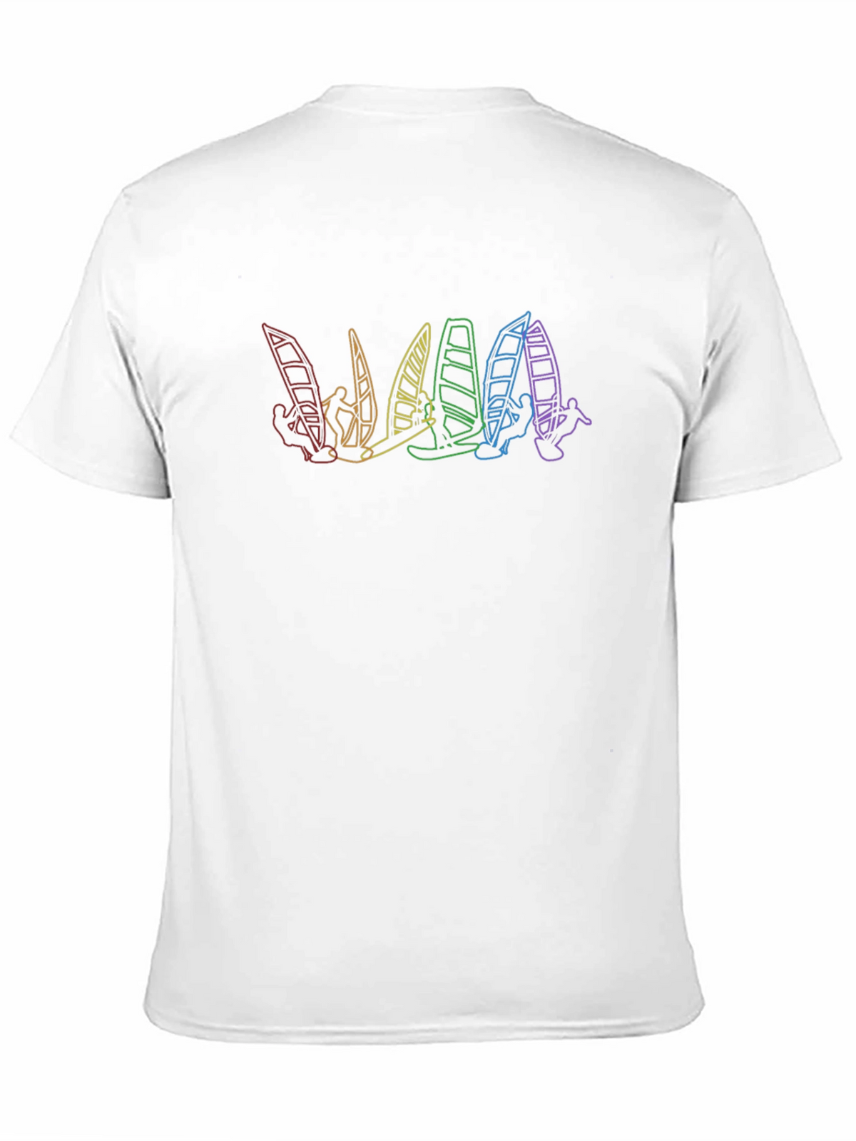 Rainbow Windsurfer Black T-Shirt