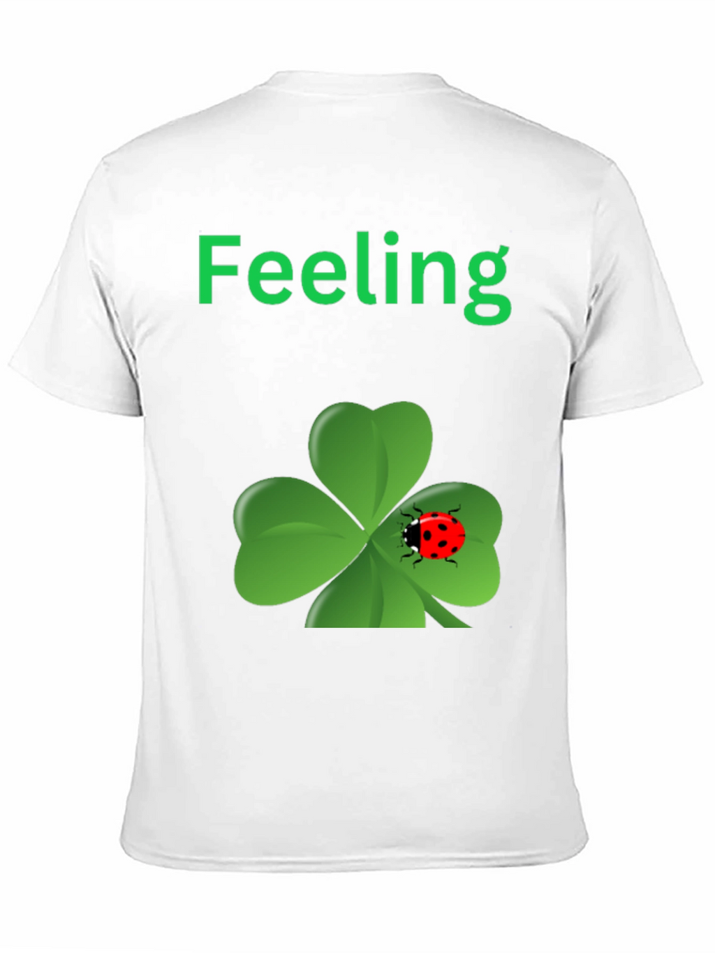 Lucky Feeling T-Shirt - Clover & Ladybug Design