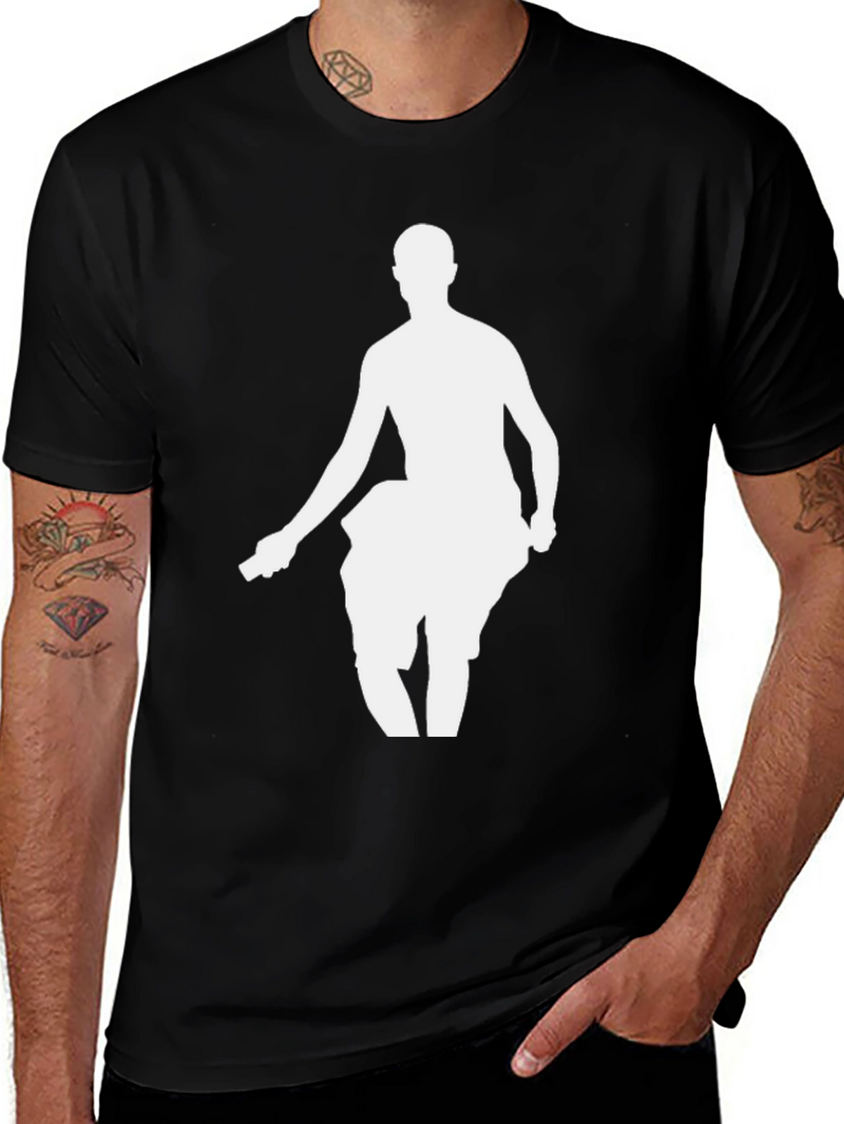 Silhouette Dancer Graphic T-Shirt - Stylish Black Tee