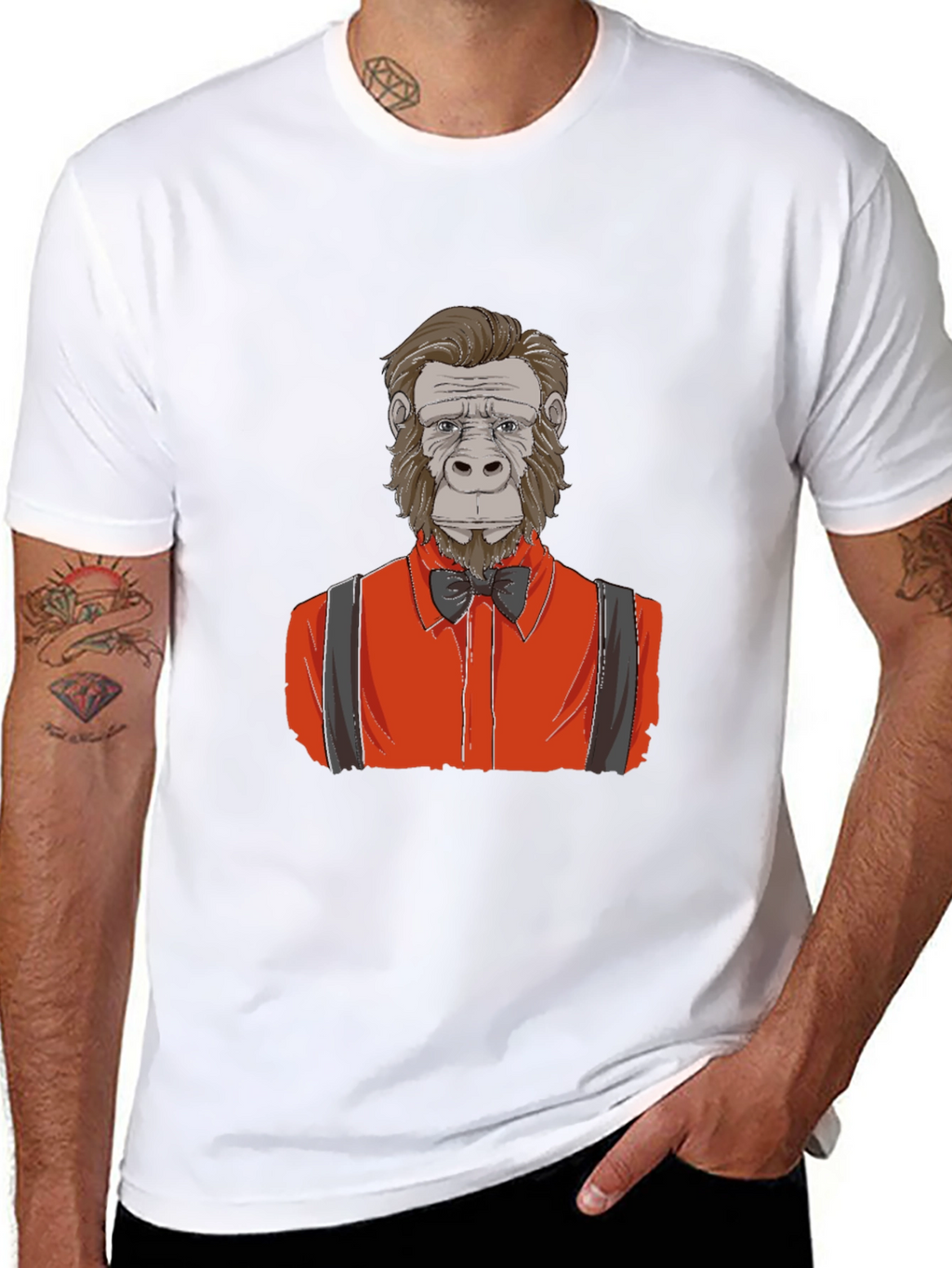 Gorilla Gentleman Graphic Tee - Black
