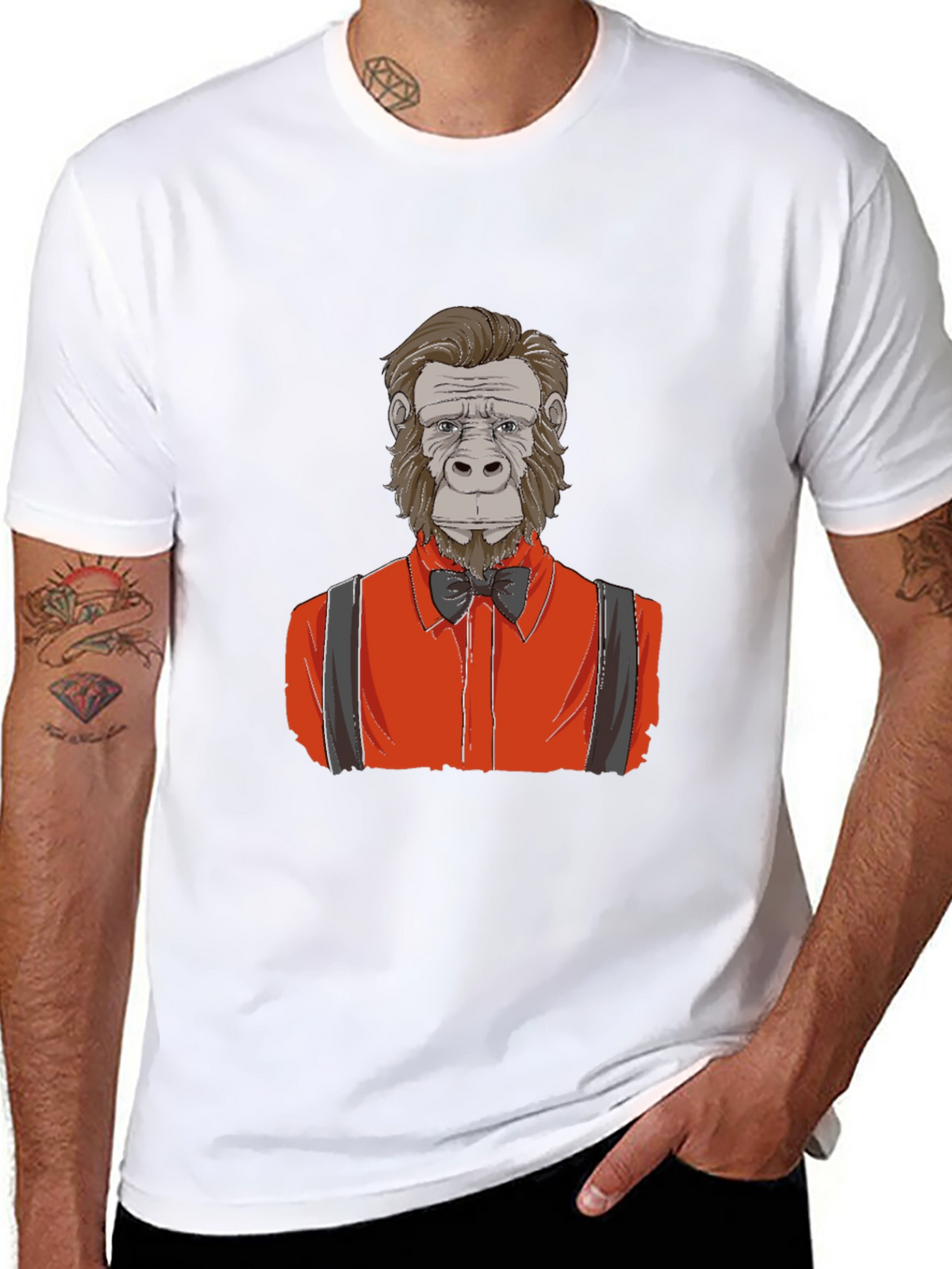 Gorilla Gentleman Graphic Tee - Black