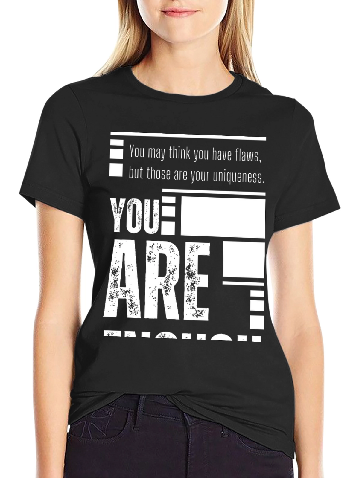 Uniqueness Statement Black T-Shirt