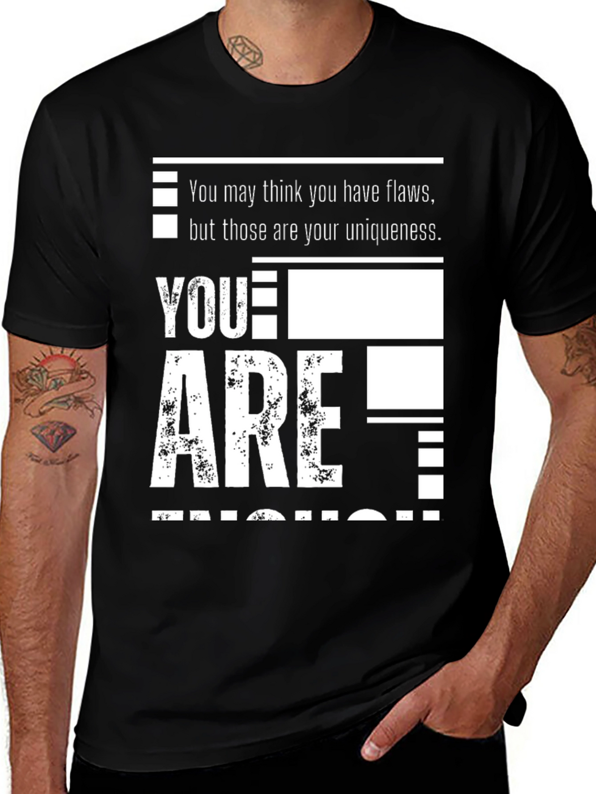 Uniqueness Statement Black T-Shirt