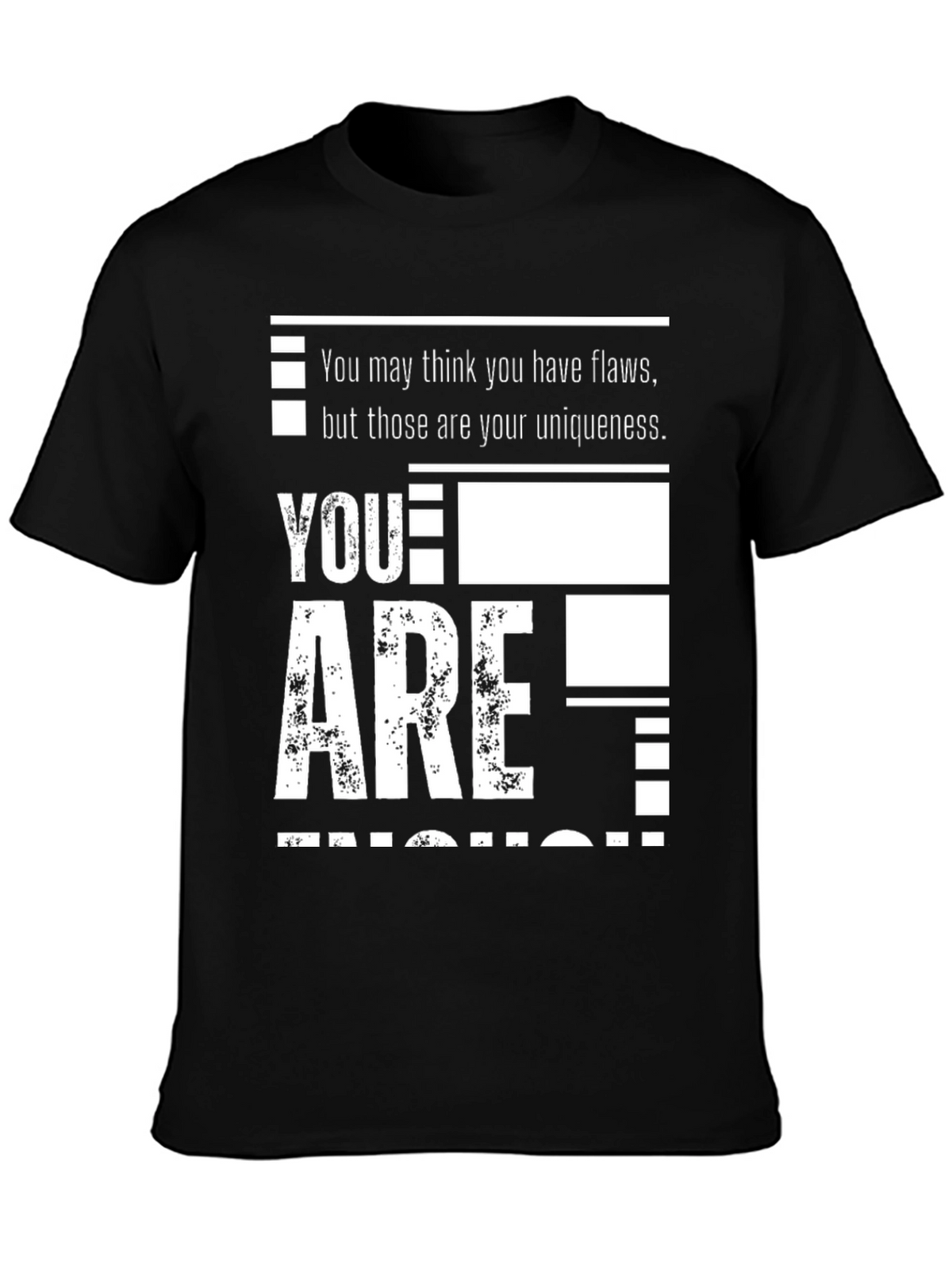 Uniqueness Statement Black T-Shirt