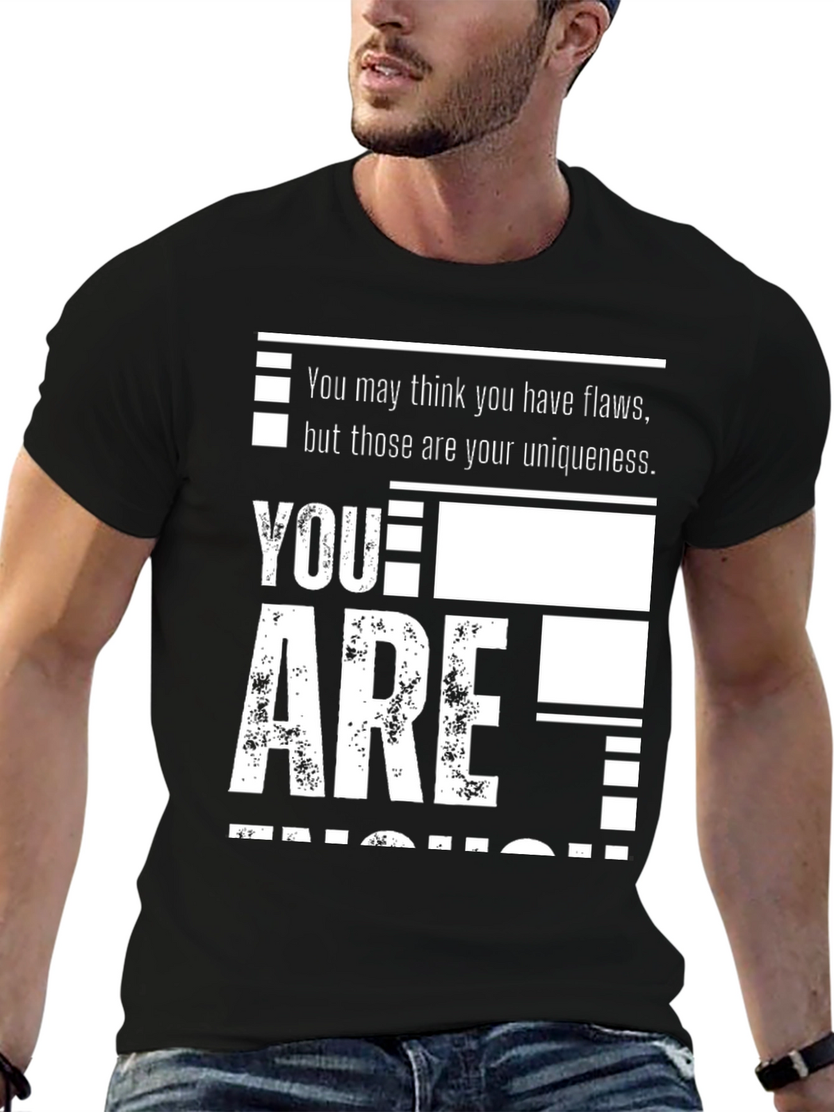 Uniqueness Statement Black T-Shirt