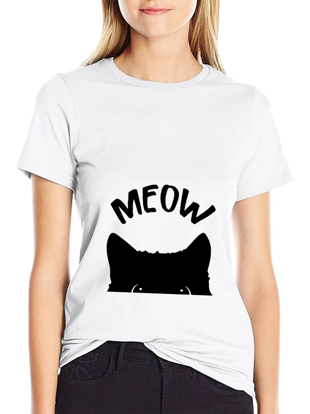 Meow Cat Silhouette T-Shirt