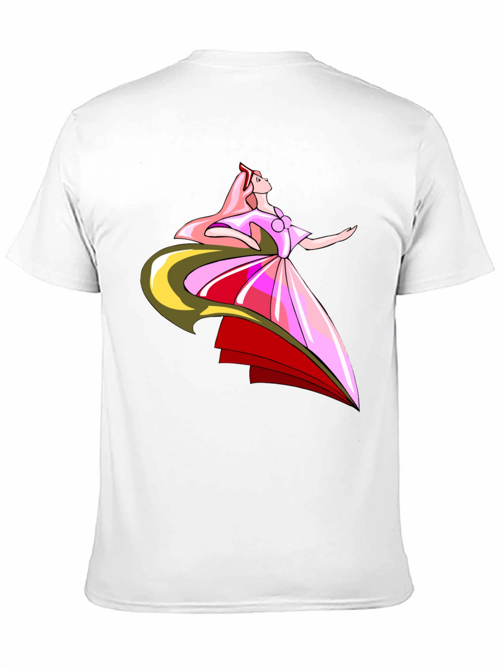 Elegant Princess Graphic Black T-Shirt