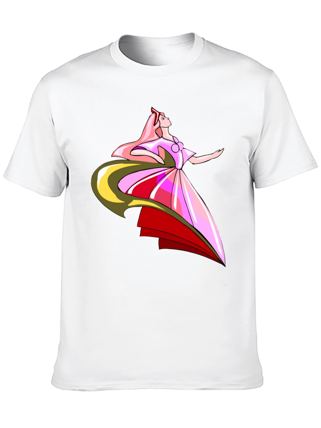 Elegant Princess Graphic Black T-Shirt
