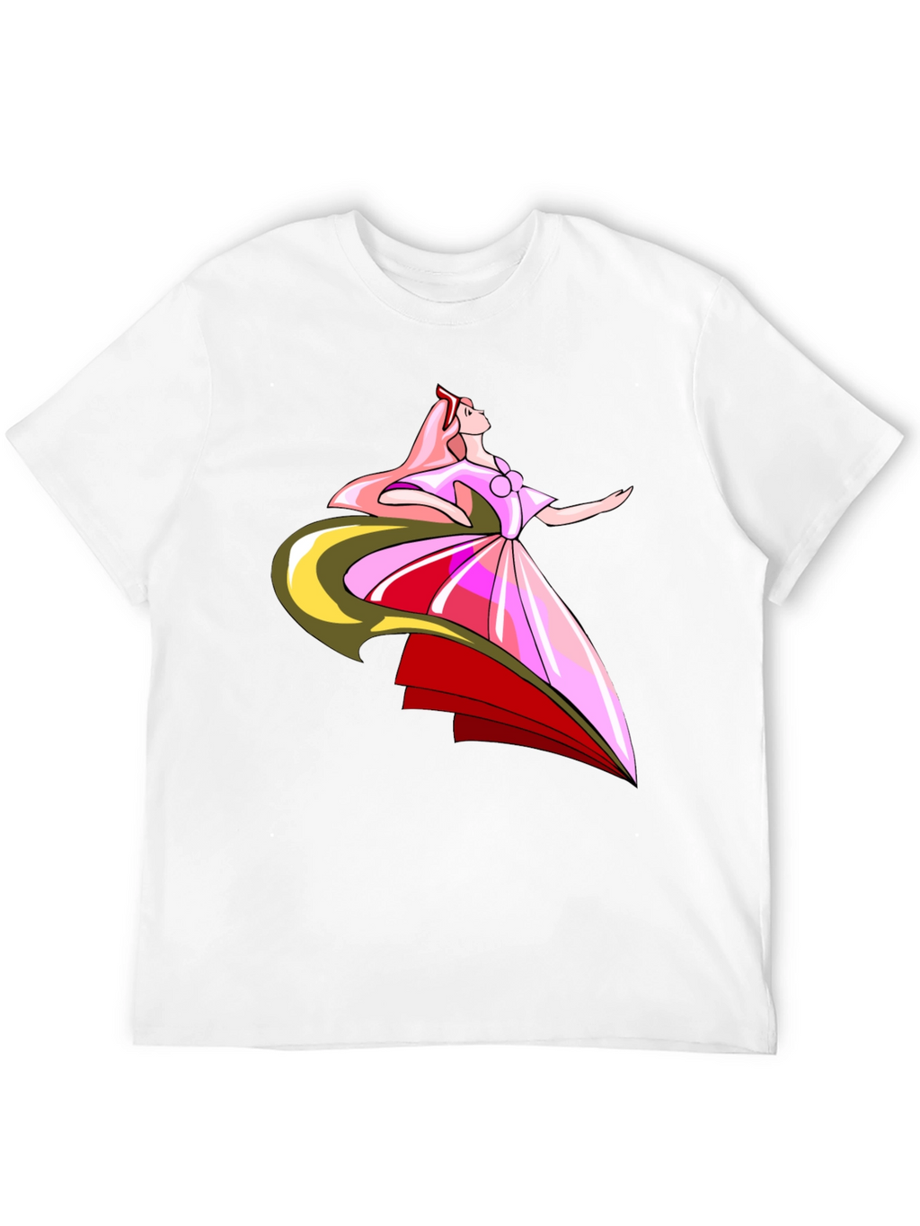 Elegant Princess Graphic Black T-Shirt