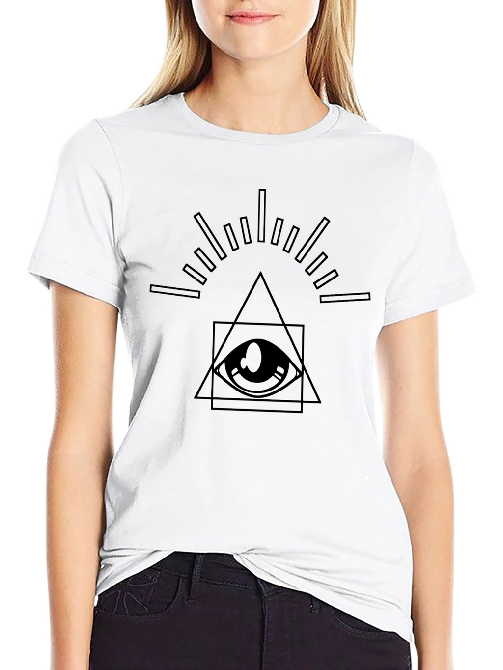 Illuminati Eye Graphic Tee - Mens Black T-Shirt