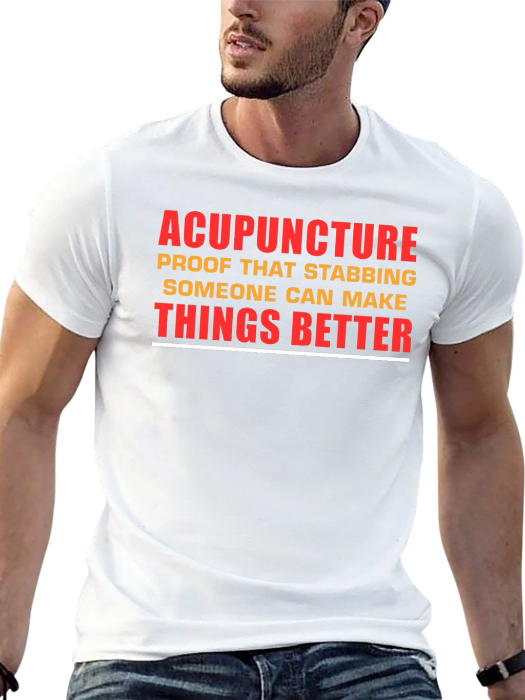 Acupuncture Stabbing T-Shirt - Funny Graphic Tee