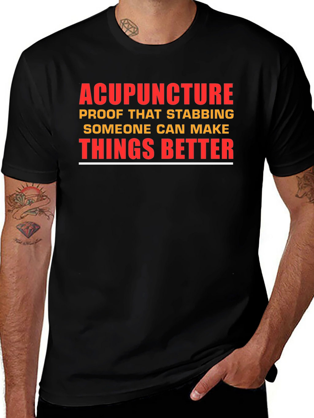 Acupuncture Stabbing T-Shirt - Funny Graphic Tee