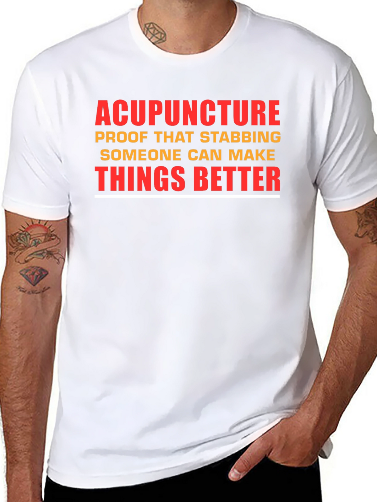 Acupuncture Stabbing T-Shirt - Funny Graphic Tee