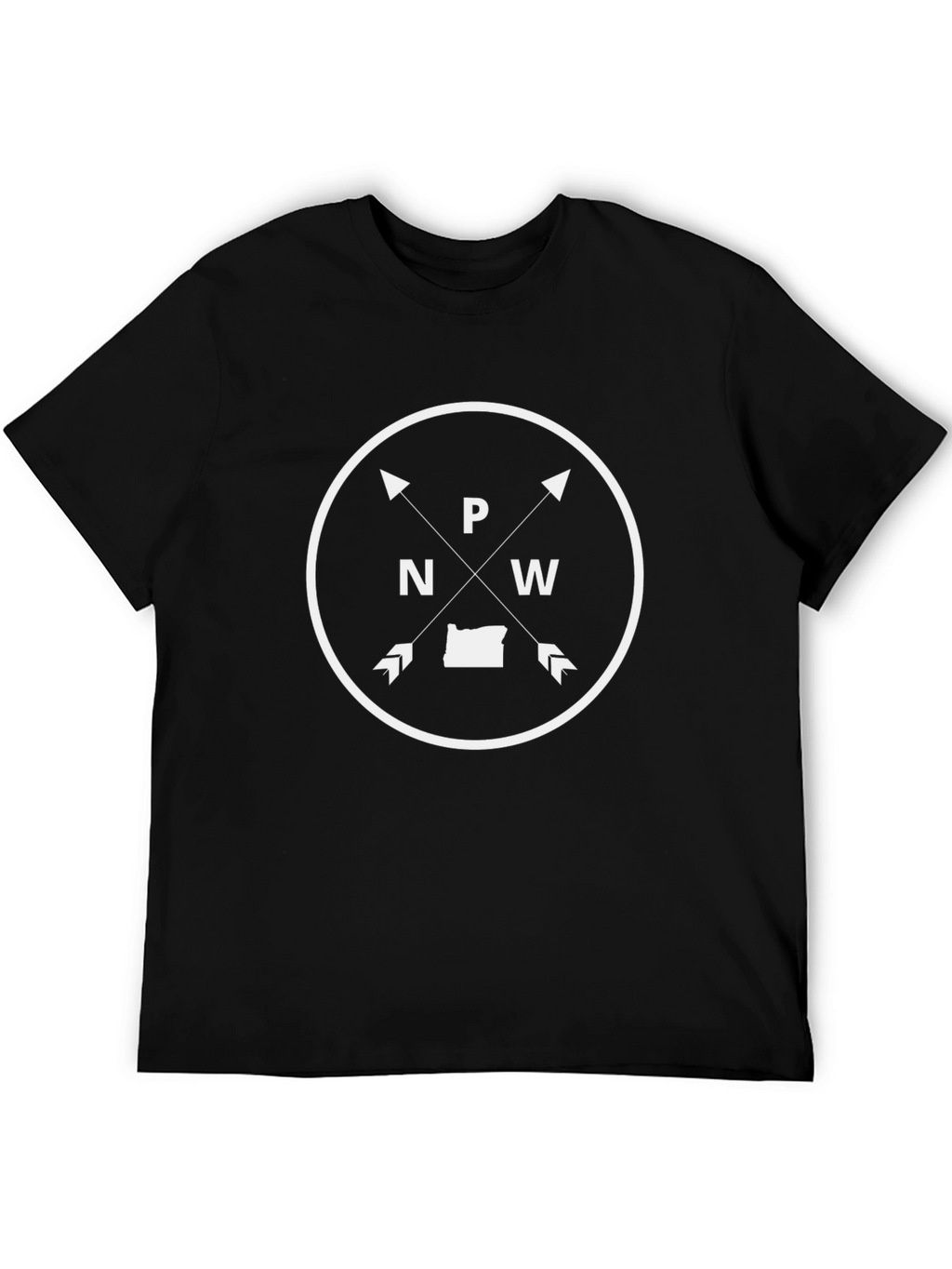 PNW Oregon Graphic T-Shirt - Black