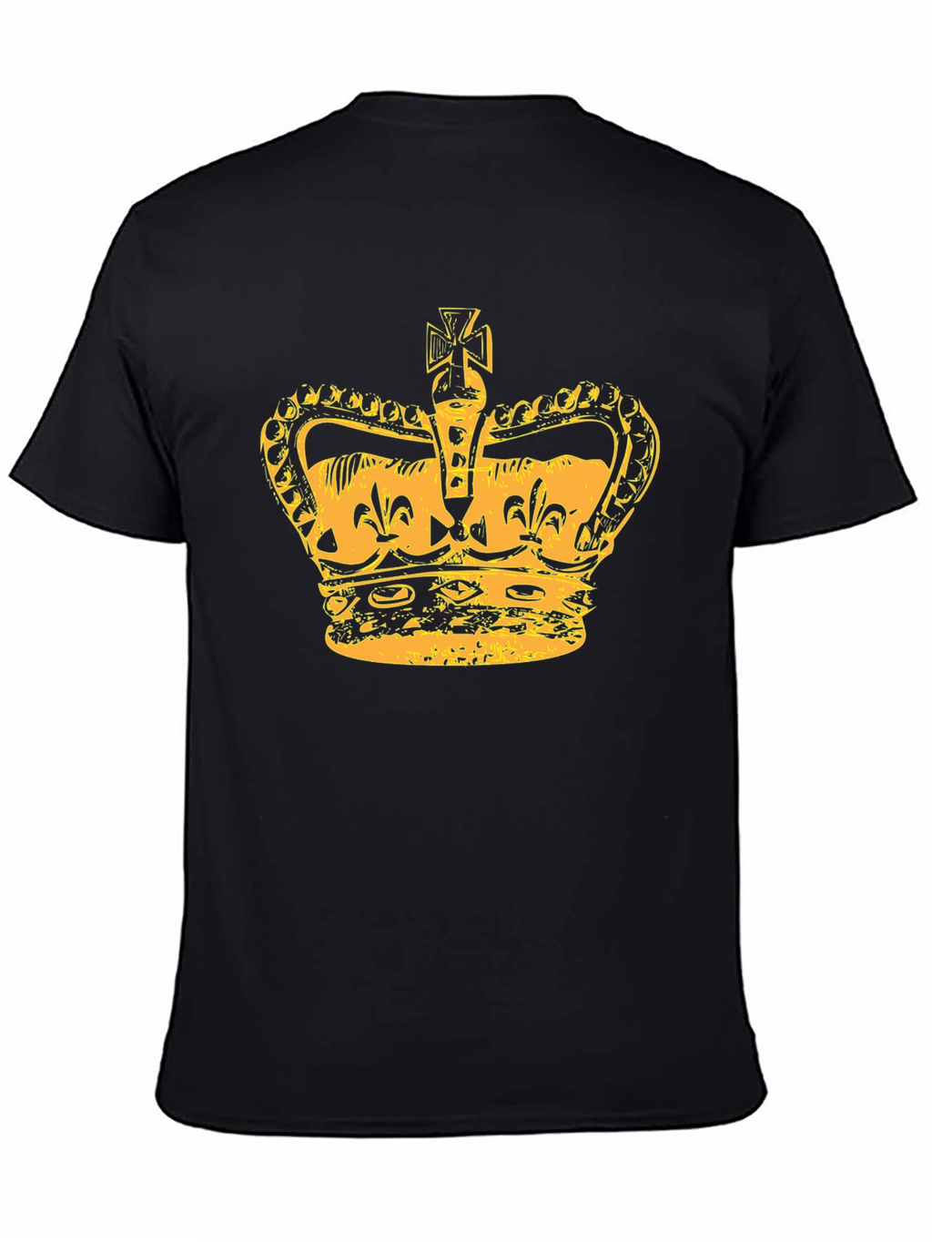 Crown Graphic Tee - Stylish Mens Black T-Shirt