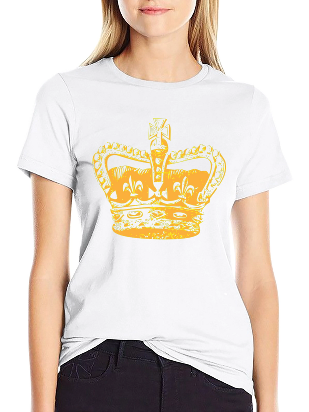 Crown Graphic Tee - Stylish Mens Black T-Shirt
