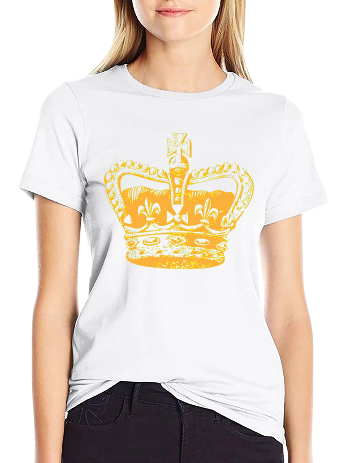 Crown Graphic Tee - Stylish Mens Black T-Shirt