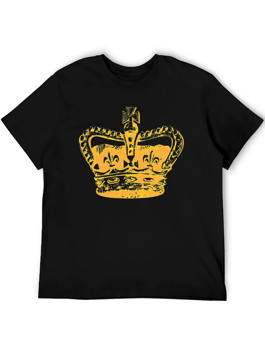 Crown Graphic Tee - Stylish Mens Black T-Shirt