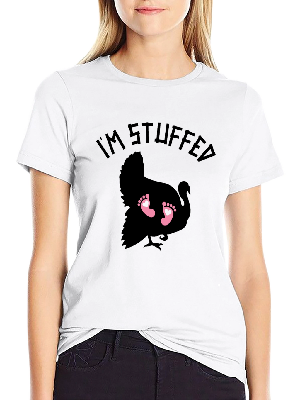 Im Stuffed Turkey Baby Feet Graphic Tee