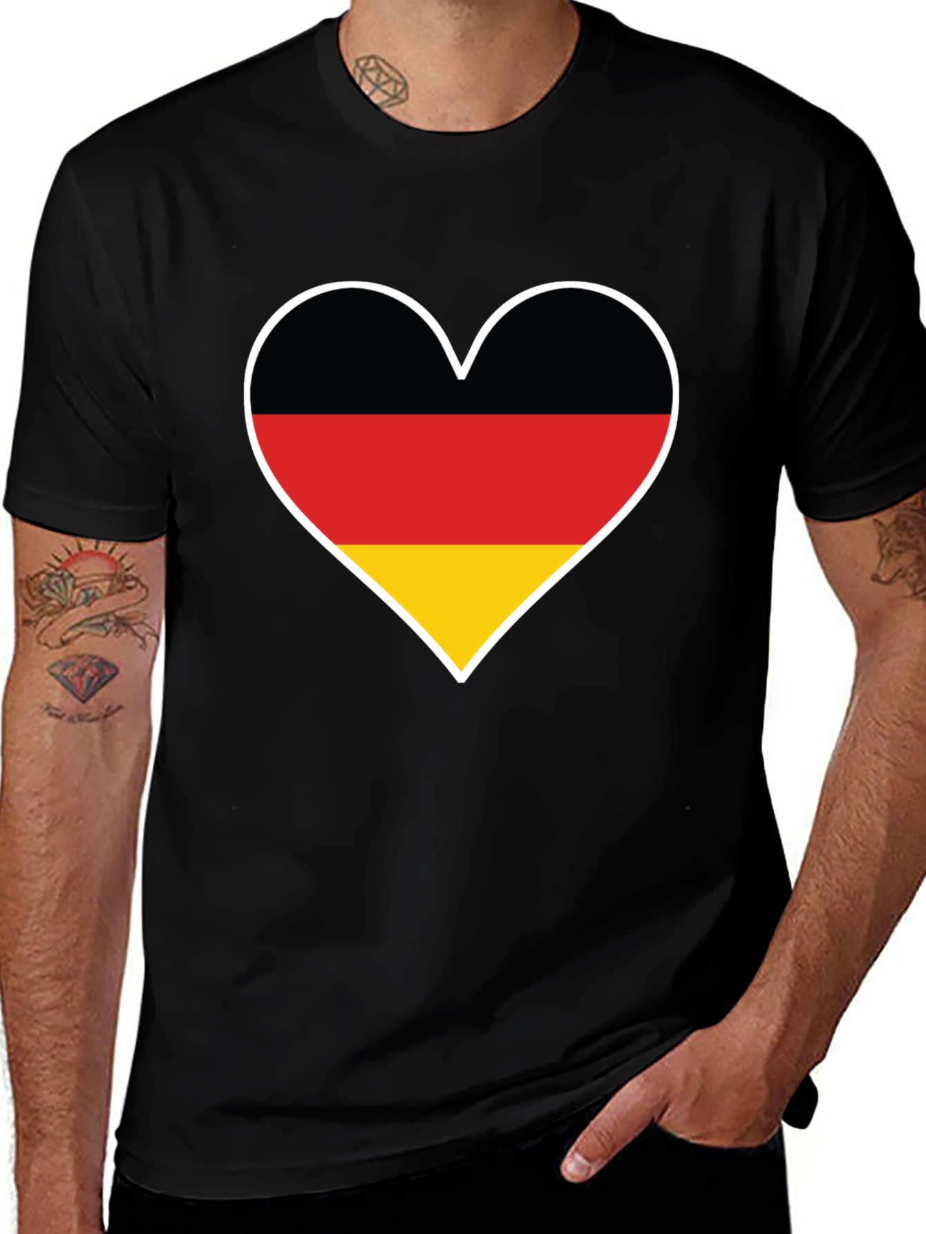 Germany Flag Heart T-Shirt