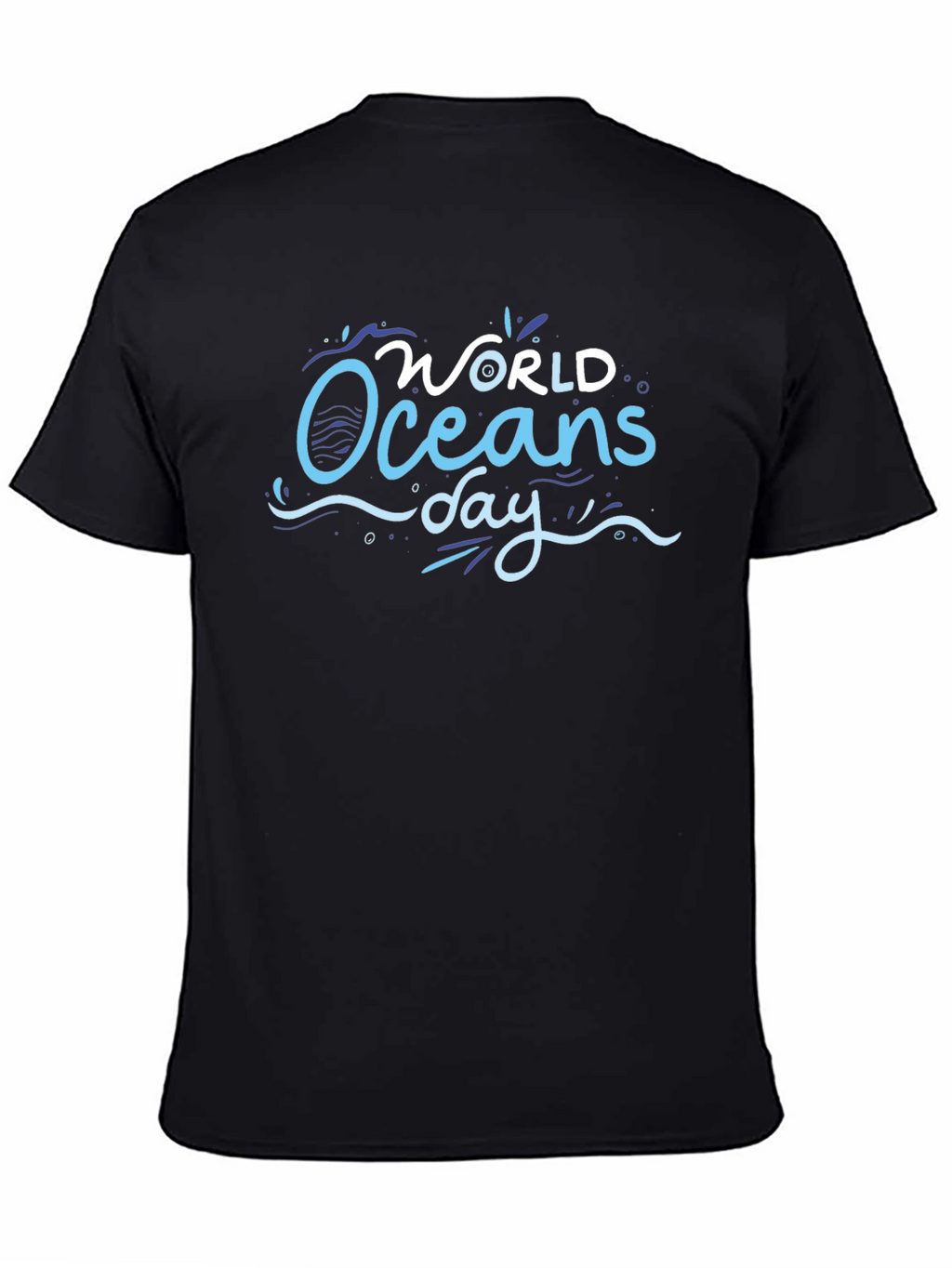 World Oceans Day Black Graphic Tee