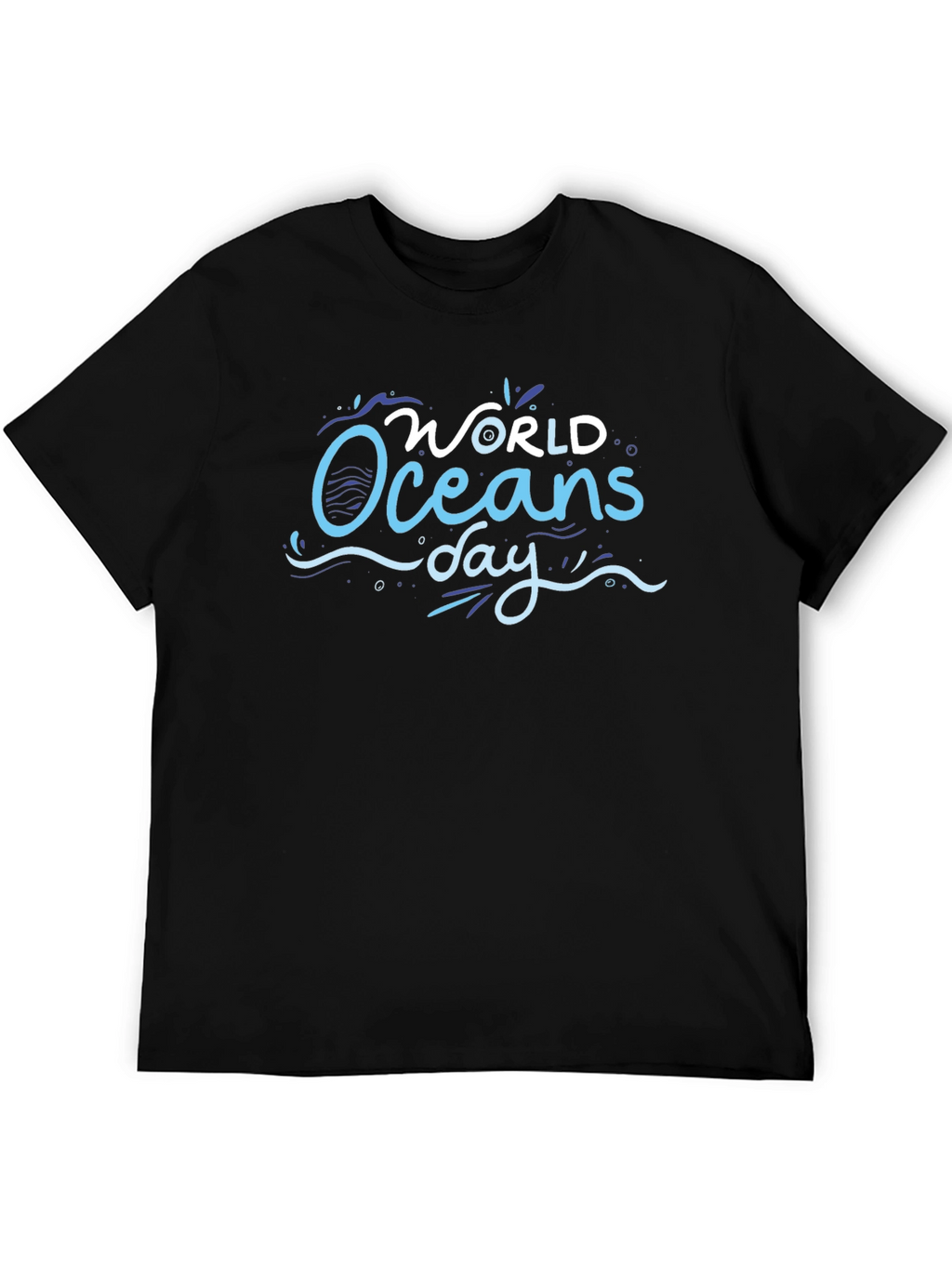 World Oceans Day Black Graphic Tee