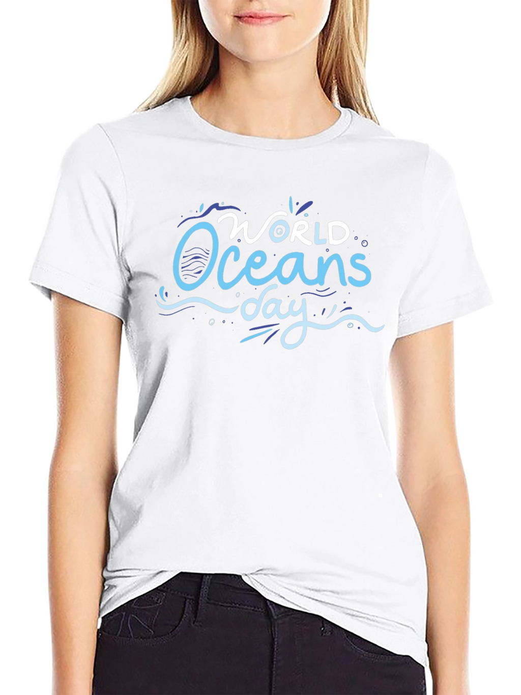 World Oceans Day Black Graphic Tee