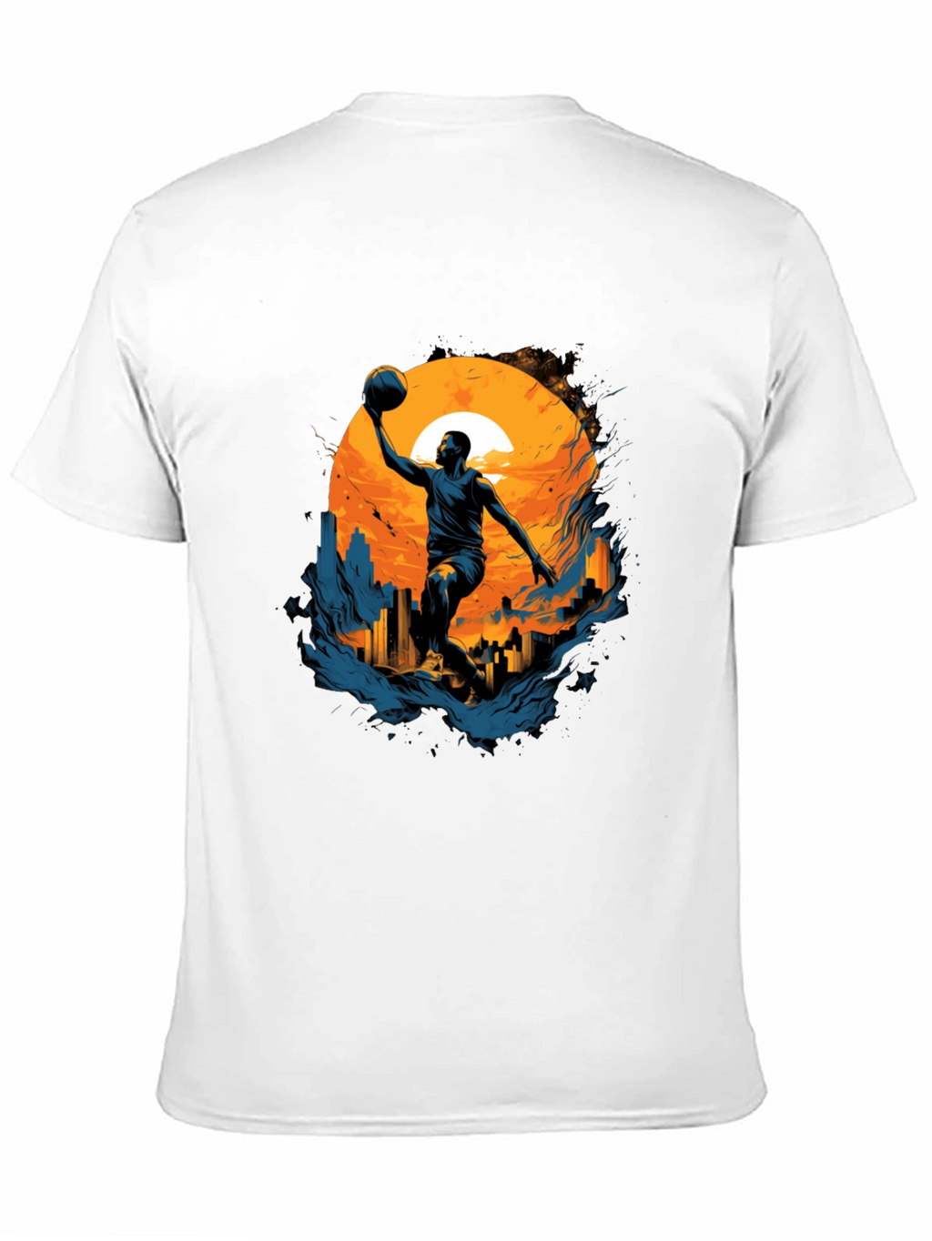 Basketball Sunset Graphic Tee - Cool Urban Style