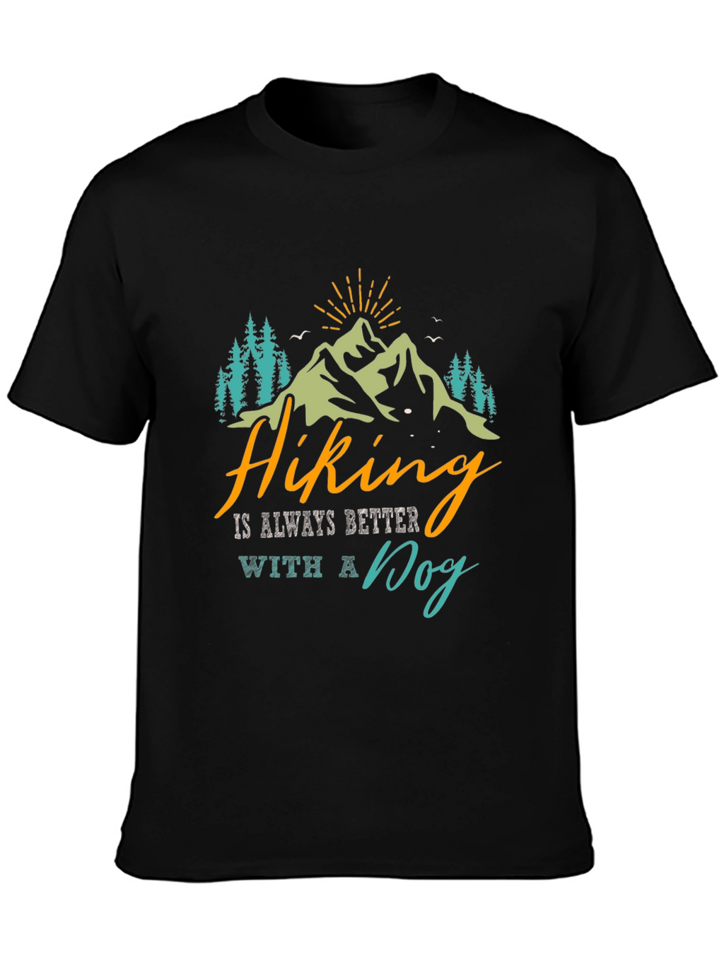 Hiking With a Dog Graphic Tee