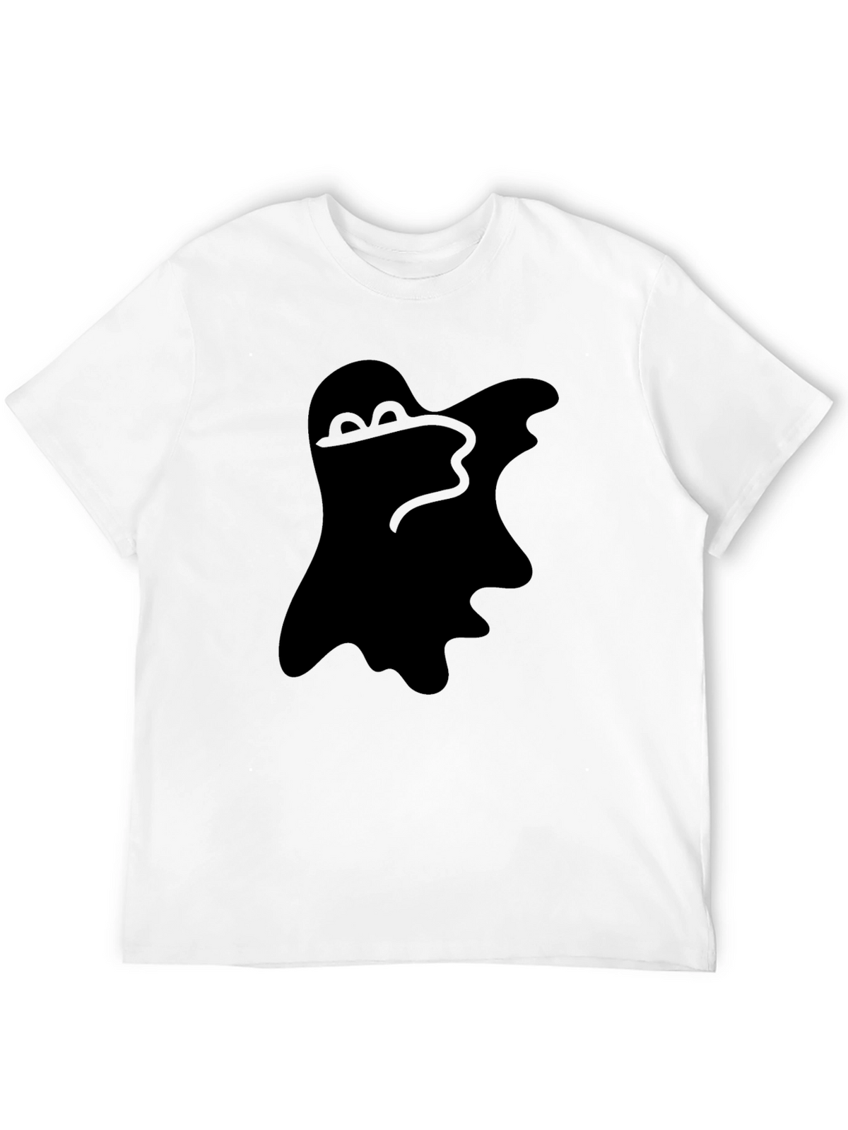 Spooky Ghost Graphic Tee - Classic Black T-Shirt
