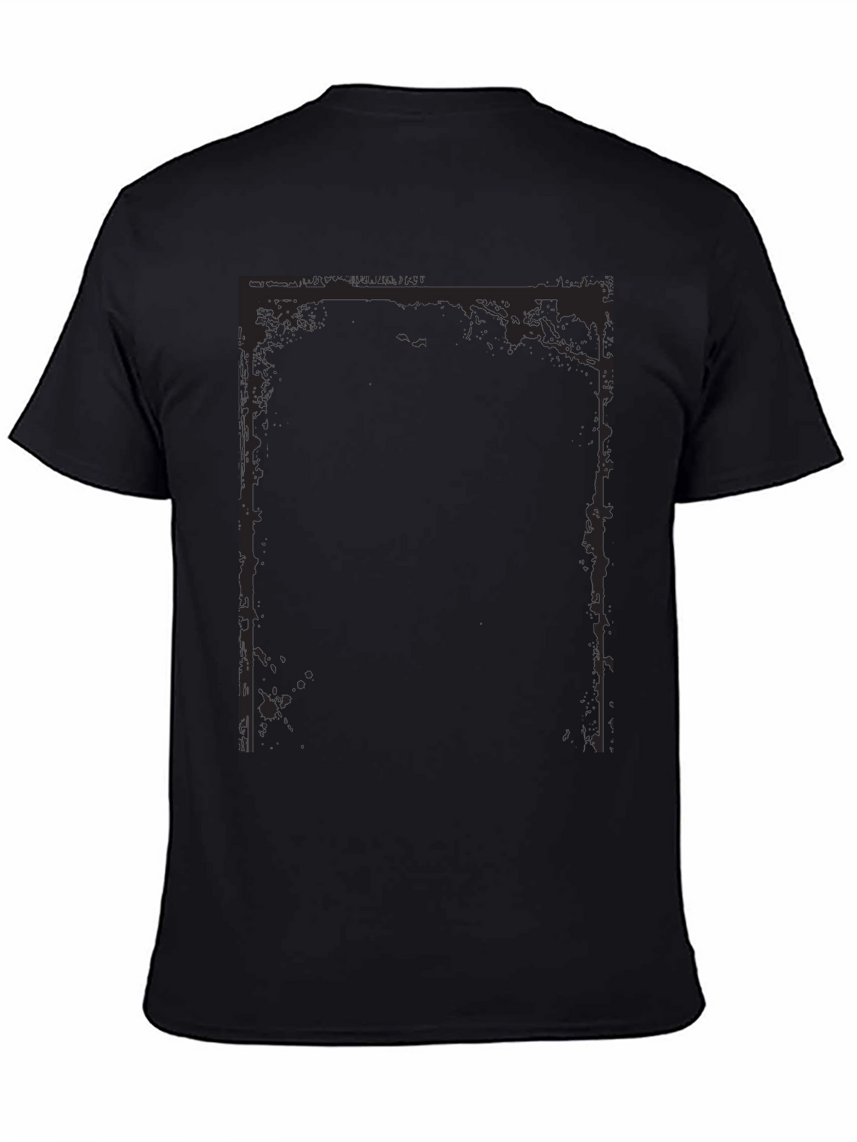 Edgy Graphic Tee - Black Cotton Blend