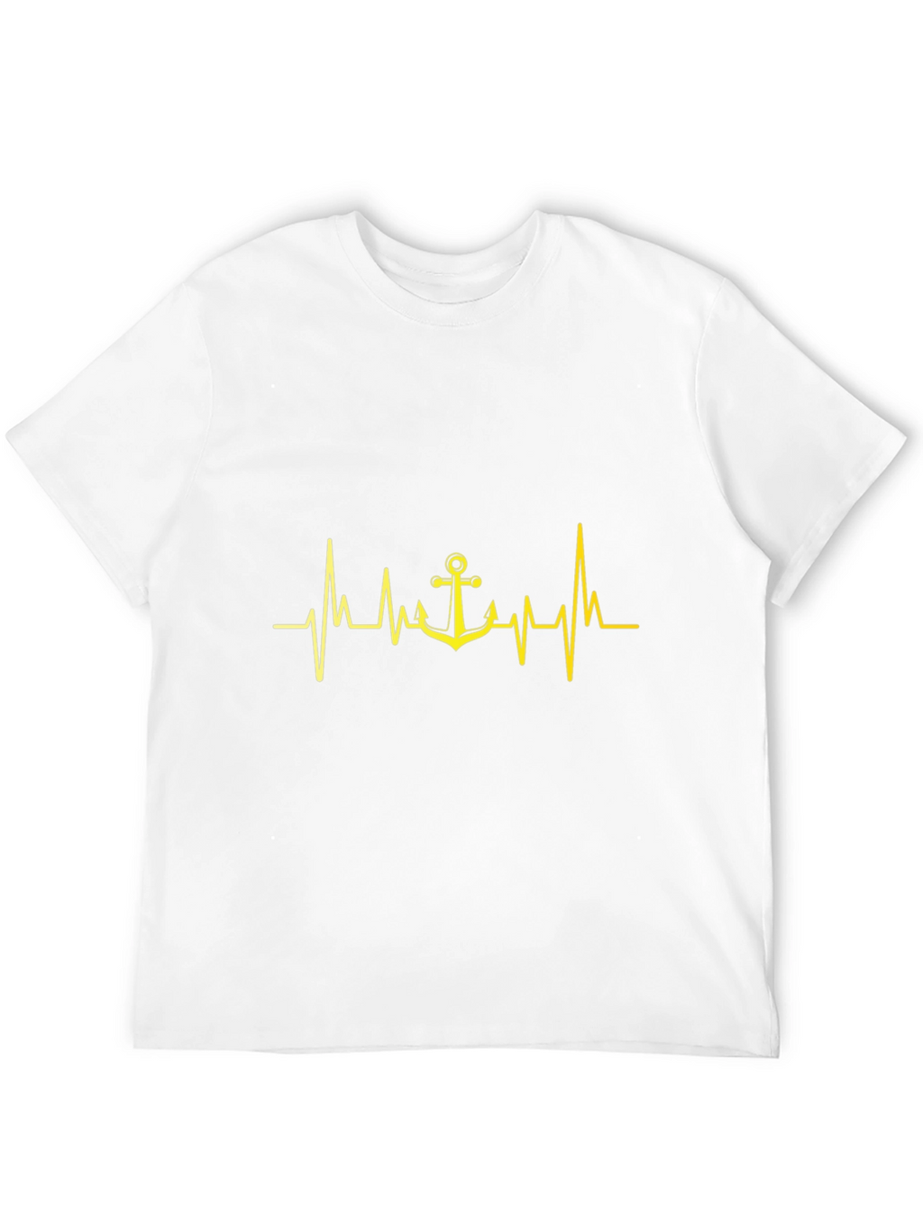 Anchor Heartbeat Graphic Tee - Black Cotton T-Shirt