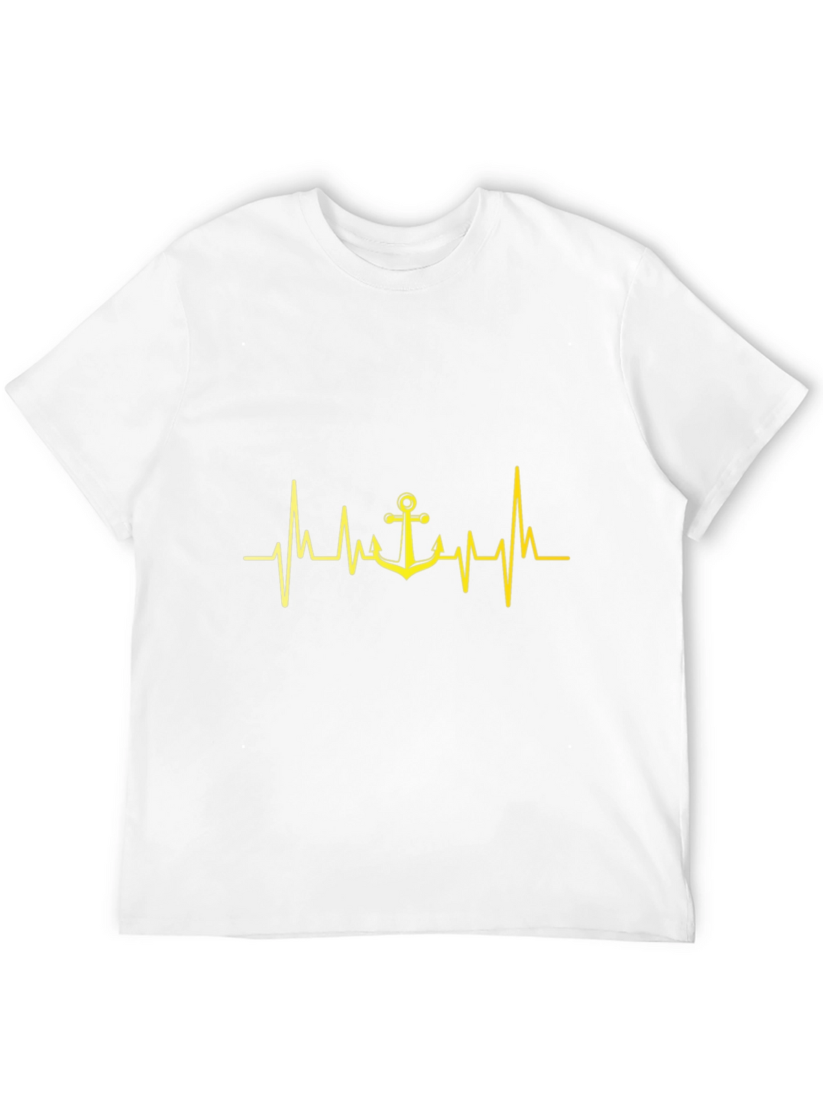 Anchor Heartbeat Graphic Tee - Black Cotton T-Shirt