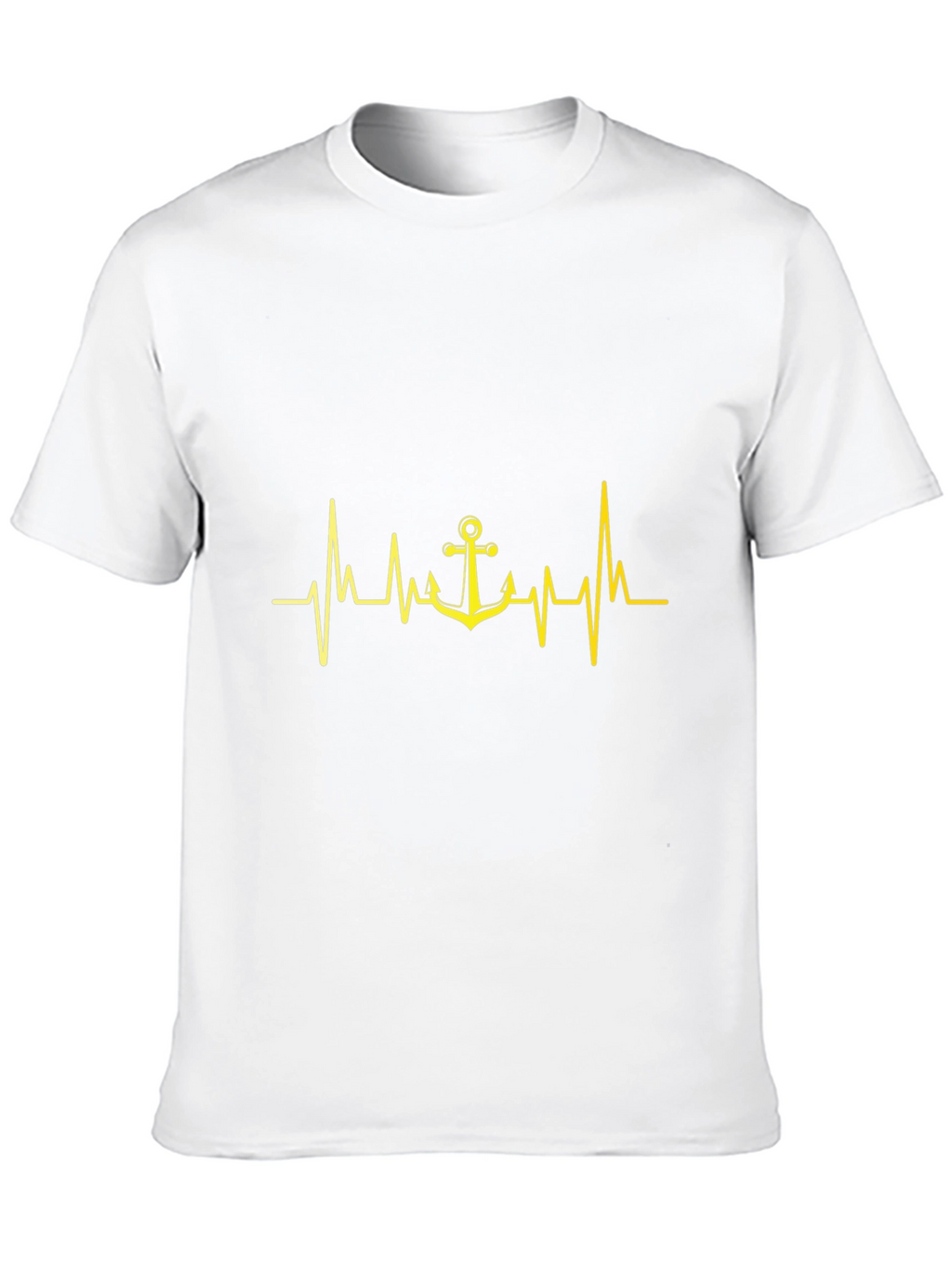Anchor Heartbeat Graphic Tee - Black Cotton T-Shirt