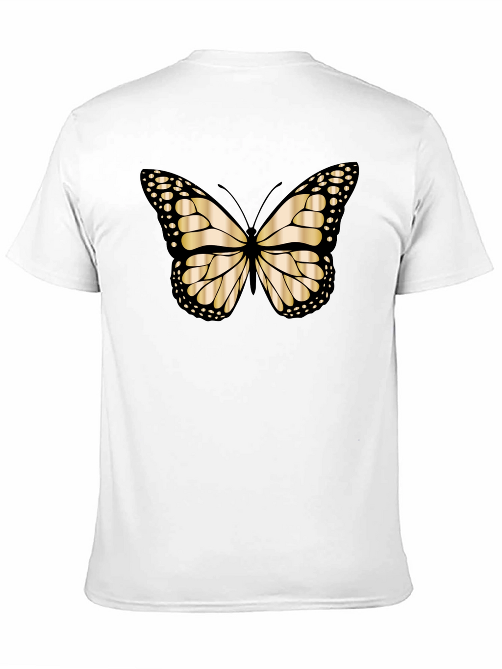 Butterfly Graphic Tee - Black Cotton Blend T-Shirt