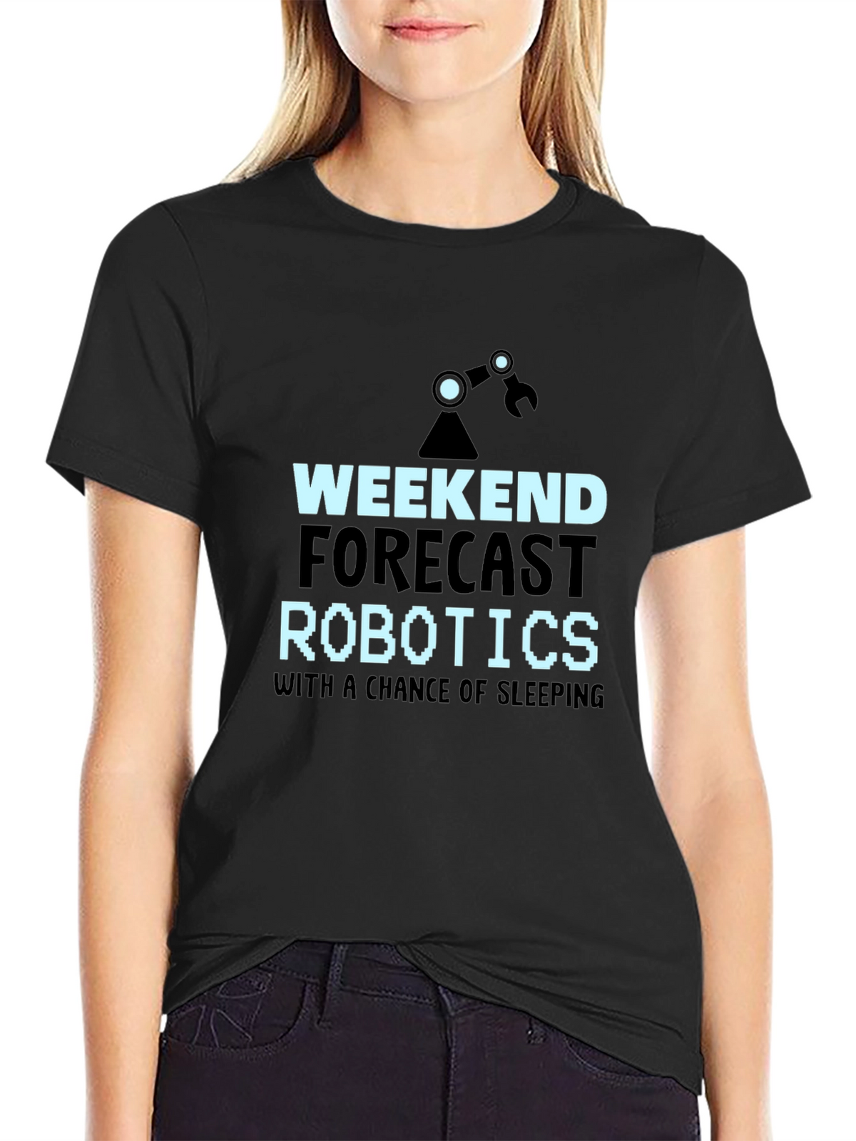 Weekend Robotics T-Shirt - Funny Robotics Forecast Tee