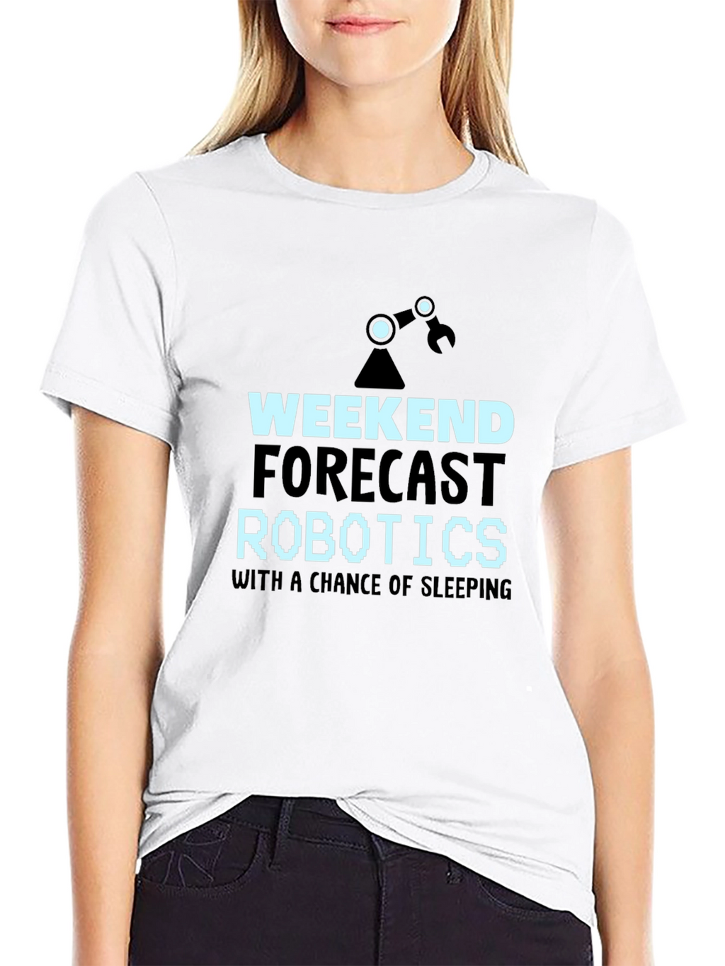 Weekend Robotics T-Shirt - Funny Robotics Forecast Tee