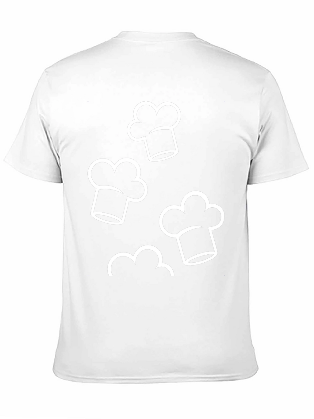 Chef Hat Pattern Black T-Shirt