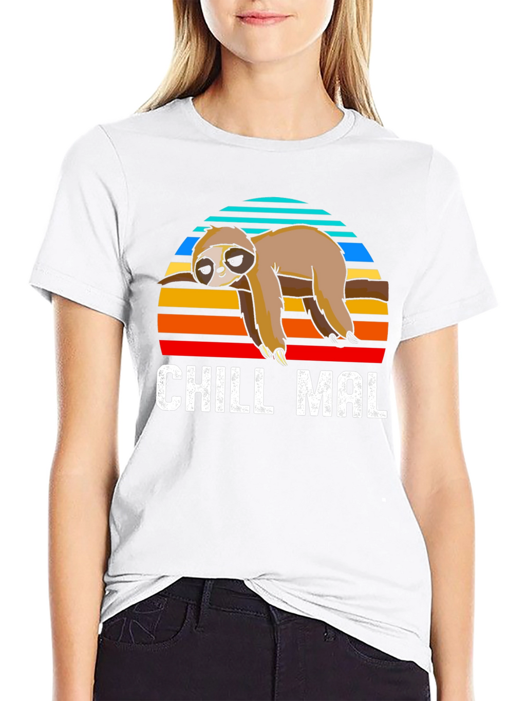 Chill Mal Sloth T-Shirt - Relaxed Comfort