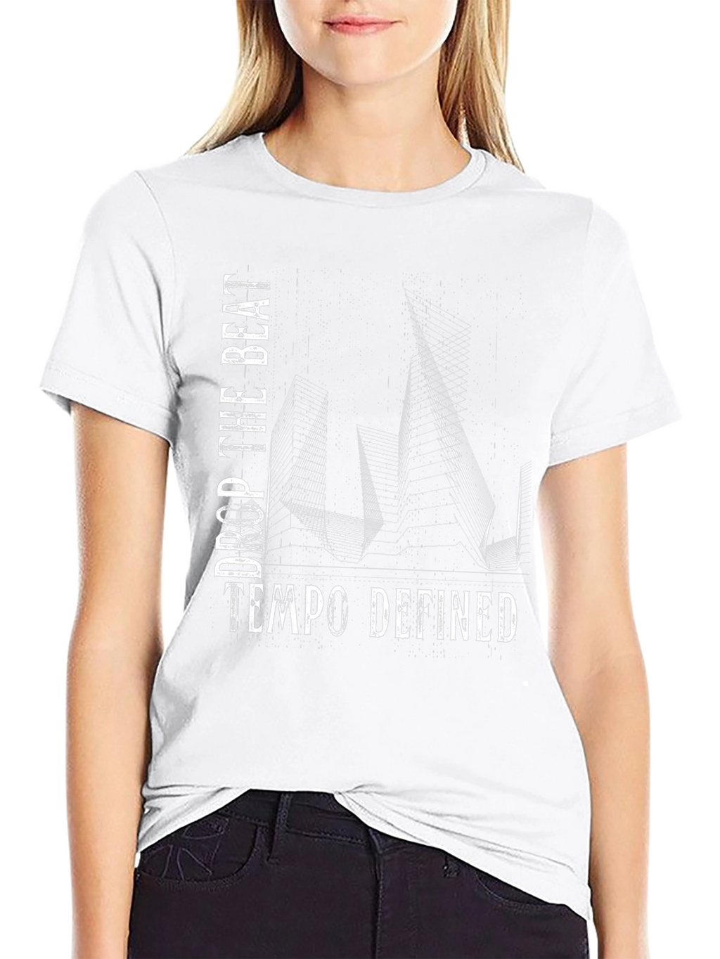 Drop the Beat Tempo Defined Black Graphic Tee