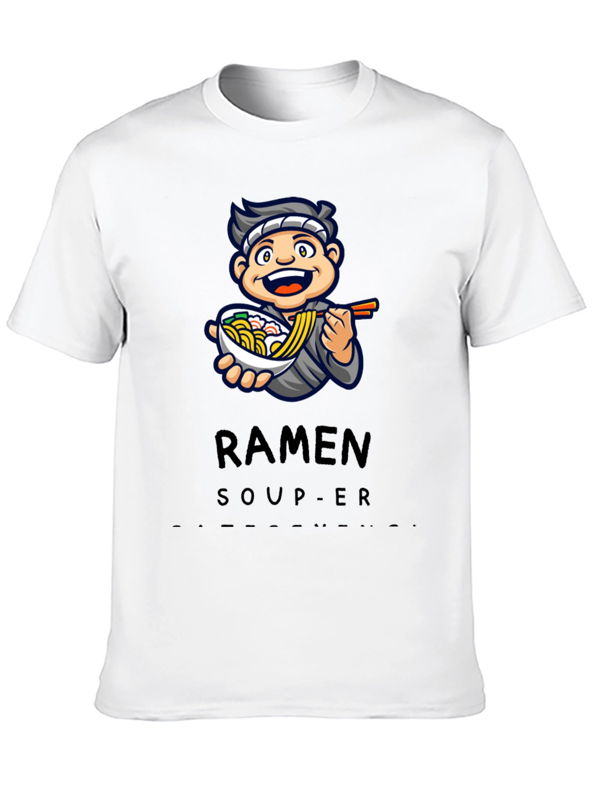 Ramen Soup-er Cartoon Graphic T-Shirt
