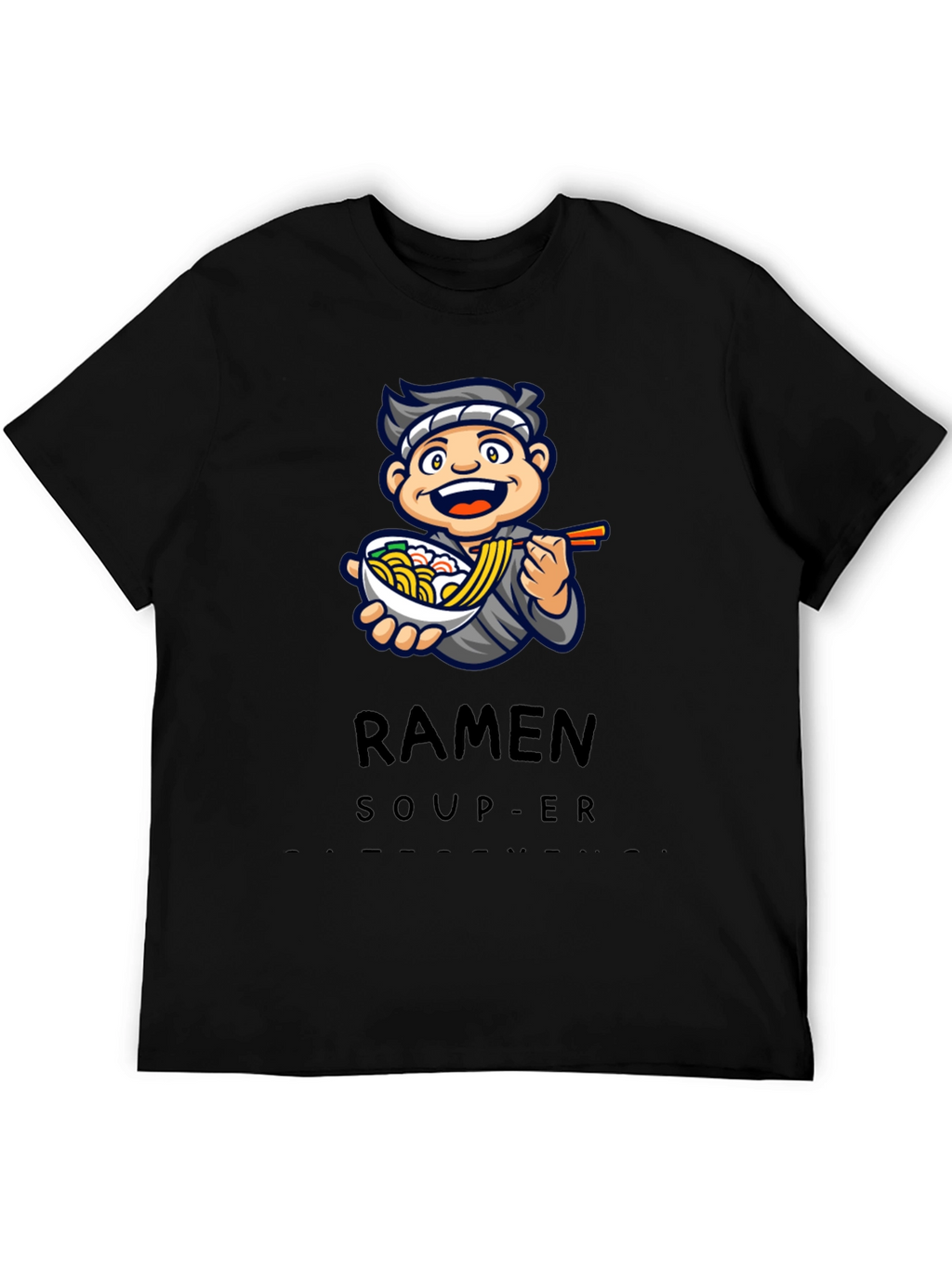 Ramen Soup-er Cartoon Graphic T-Shirt