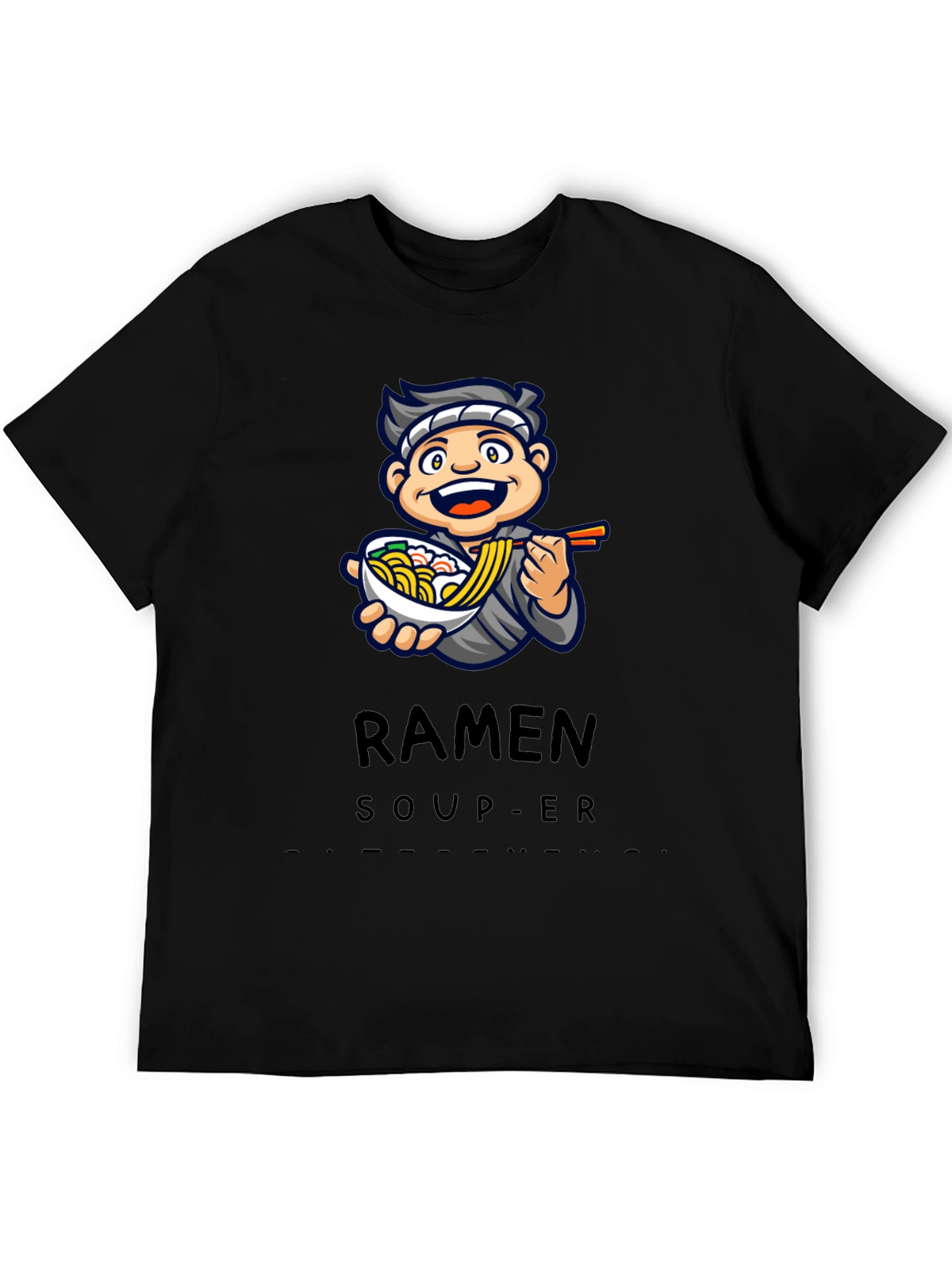 Ramen Soup-er Cartoon Graphic T-Shirt