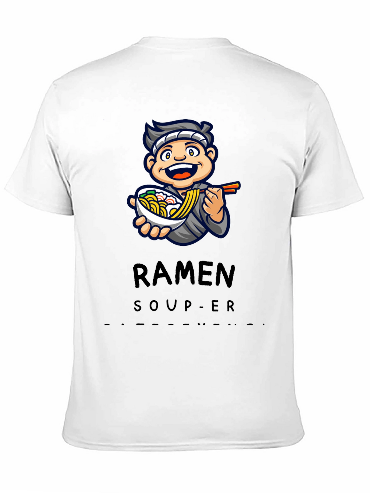 Ramen Soup-er Cartoon Graphic T-Shirt