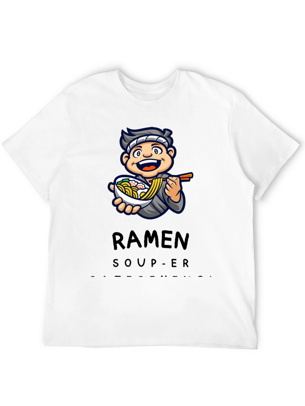 Ramen Soup-er Cartoon Graphic T-Shirt
