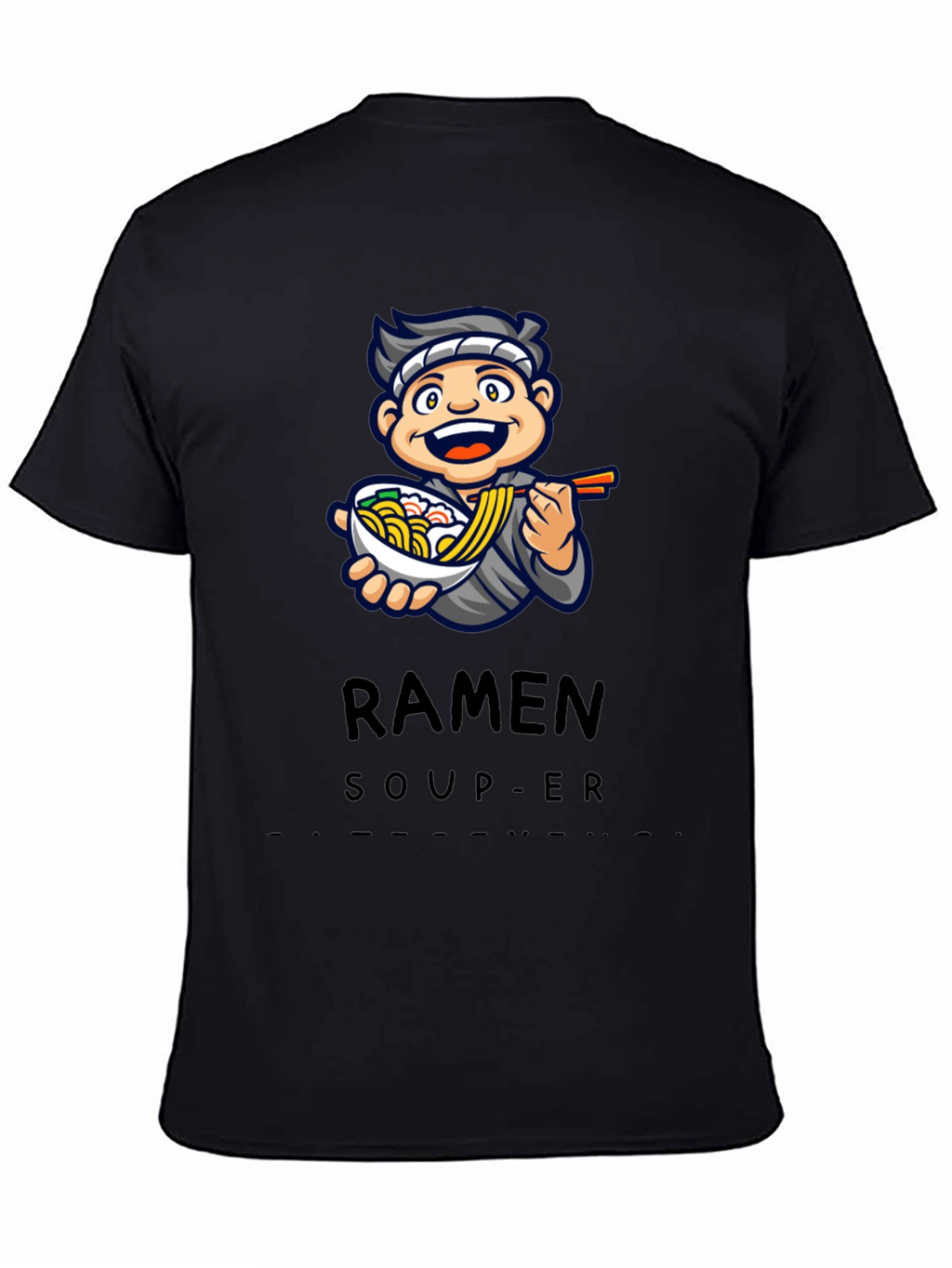 Ramen Soup-er Cartoon Graphic T-Shirt