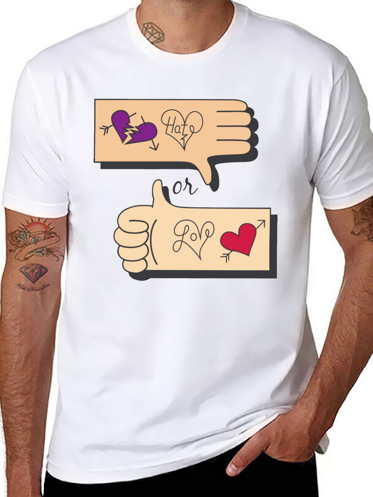 Love or Hate Graphic T-Shirt