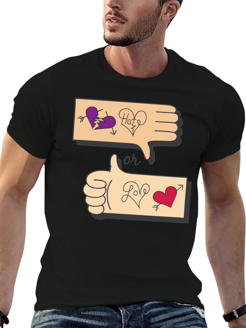 Love or Hate Graphic T-Shirt